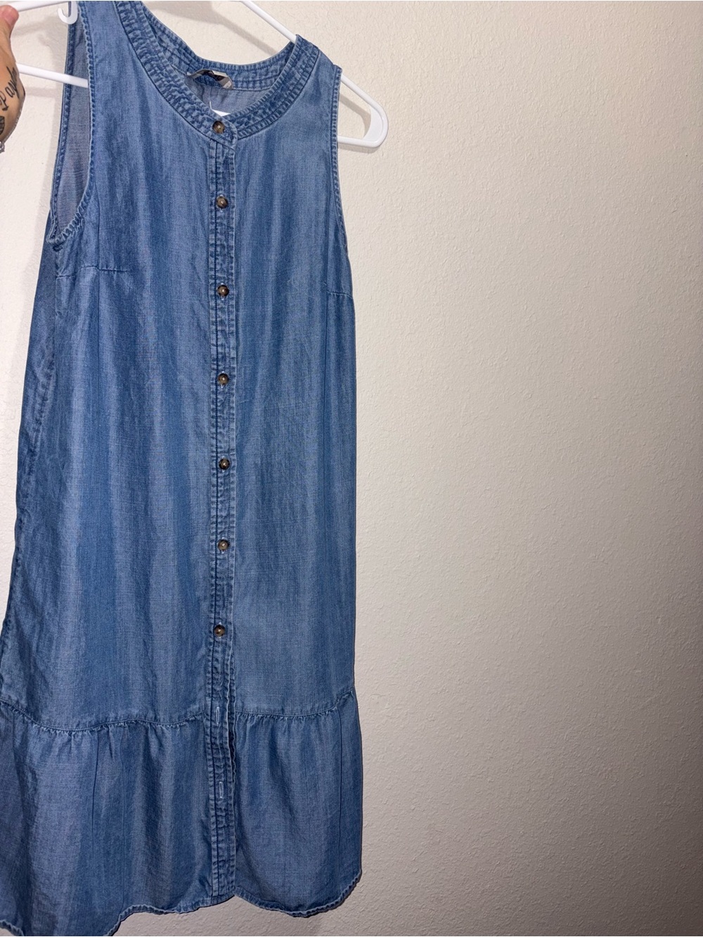LOFT Light Blue Chambray Top